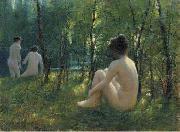 The Bathers, oil painting by Lionel Walden,, Lionel Walden